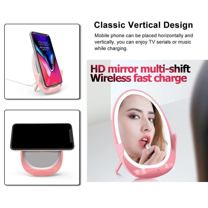 LUMIDOCK LED Mirror with Wireless Charger